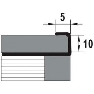 Профиль Kepler profiles (Кеплер Профайлс) сталь 430 5х10 мм 2.7 м серебристый (CT 10)