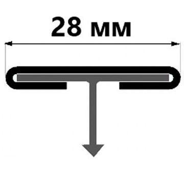 Профиль Kepler profiles (Кеплер Профайлс) сталь 304 28х9 мм 2.7 м серебристый (TT 28)