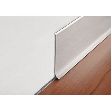 Плинтус напольный Kepler profiles (Кеплер Профайлс) сталь 430 10х40 мм 2.5 м серебристый (LB 40)