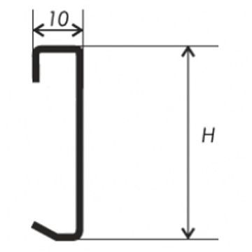 Плинтус напольный Kepler profiles (Кеплер Профайлс) сталь 430 10х40 мм 2.5 м серебристый (BB 40)
