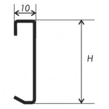 Плинтус напольный Kepler profiles (Кеплер Профайлс) сталь 430 TiN 10х100 мм 2.5 м серебристый (BB 100)