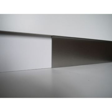 Плинтус напольный Kepler profiles (Кеплер Профайлс) сталь 430 10х40 мм 2.5 м серебристый (ZB 40)