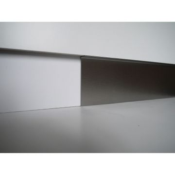 Плинтус напольный Kepler profiles (Кеплер Профайлс) сталь 430 10х80 мм 2.5 м серебристый (ZB 80)