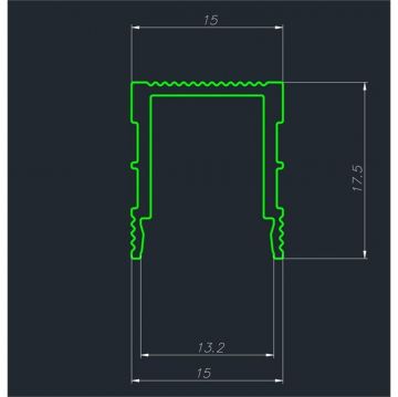 Профиль стеновой декоративный Pro Design (Про Дизайн) 536 2700 мм, под панели Не анодированный, 536