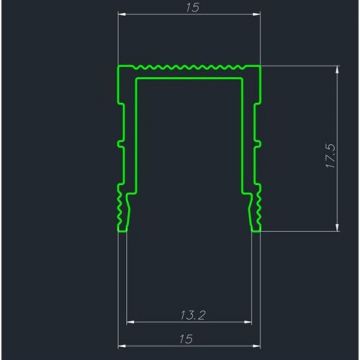Профиль стеновой декоративный Pro Design (Про Дизайн) 536 2700 мм, под панели RAL 9005 Черный муар, 536B