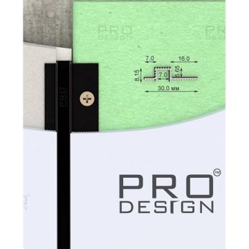 Профиль рейка теневая Pro Design (Про Дизайн) 615 2700 мм, Черный анодированный, 615B