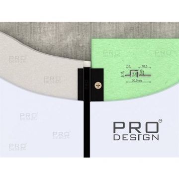 Профиль рейка теневая Pro Design (Про Дизайн) 615 2700 мм, Черный анодированный, 615B