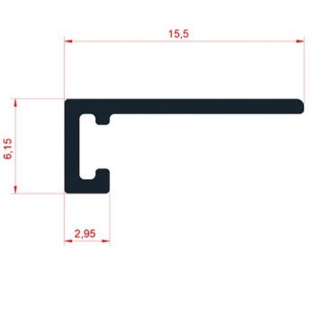 Плинтус щелевой Pro Design (Про Дизайн) 7067 2700 мм Не анодированный (пружины в комплект не входят), 7067