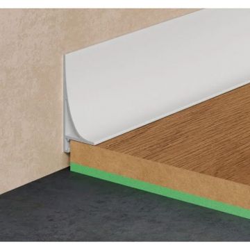 Плинтус щелевой Pro Design (Про Дизайн) Corner L 584 Белый муар 2700 мм (пружины в комплект не входят), 584W