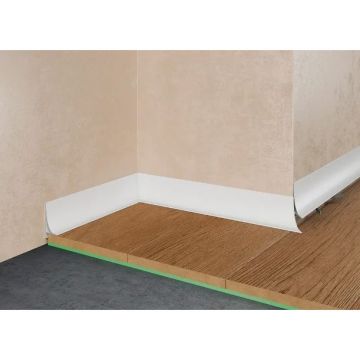 Плинтус щелевой Pro Design (Про Дизайн) Corner L 584 Белый муар 2700 мм (пружины в комплект не входят), 584W