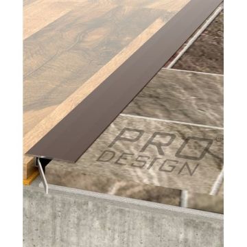 Порог Pro Design (Про Дизайн) Doorstep 571 алюминиевый Коньяк анодированный 900 мм (4 пружины в комплекте), 571K9