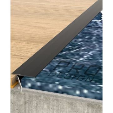 Порог Pro Design (Про Дизайн) Doorstep 571 алюминиевый Черный анодированный 2700 мм (12 пружины в комплекте), 571B28