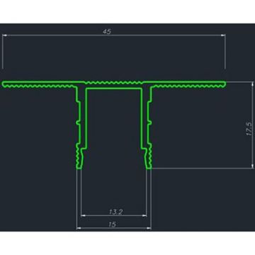Профиль стеновой декоративный Pro Design (Про Дизайн) 534 2700 мм, под панели Не анодированный, 534