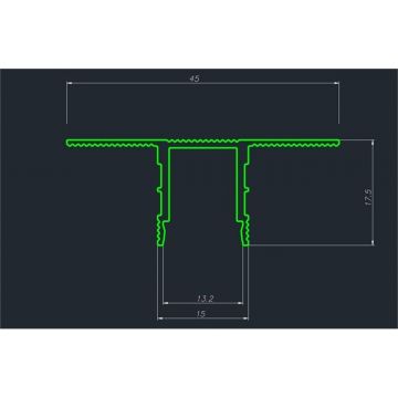 Профиль стеновой декоративный Pro Design (Про Дизайн) 534 2700 мм, под панели RAL 9016 Белый муар, 534W