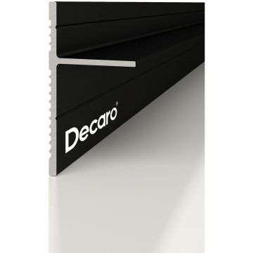 Универсальный теневой профиль Decaro (Декаро) D004.1A Black 15х31х2000 мм Теневой зазор регулируемый до 10 или 20 мм Анодированный черный
