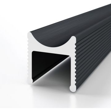 Разделительный профиль Decaro (Декаро) D008А Black 10х10х3000 мм видимый шов: 7 или 10 мм Анодированный черный