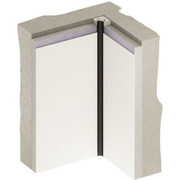 Разделительный профиль Decaro (Декаро) D008А Black 10х10х3000 мм видимый шов: 7 или 10 мм Анодированный черный