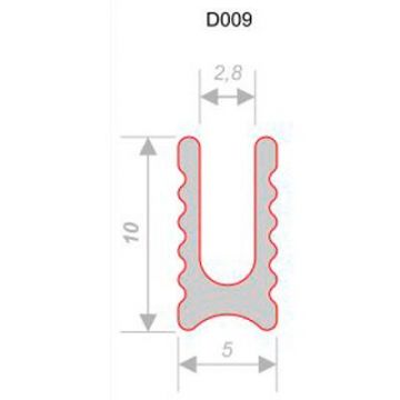 Разделительный профиль Decaro (Декаро) D009A Black 5х10х3000 мм видимый шов: 2,5 или 5 мм Анодированный черный