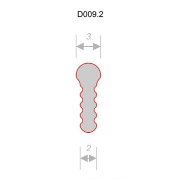Разделительный профиль Decaro (Декаро) D009.2A Black 3х7х3000 мм видимый шов: 3 мм Анодированный черный