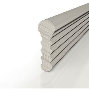 Разделительный профиль Decaro (Декаро) D009.2A Titanium 3х7х3000 мм видимый шов: 3 мм Анодированный титановый