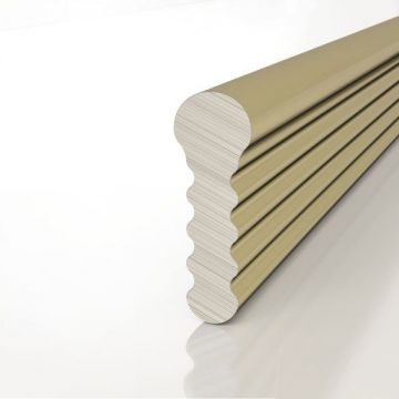 Разделительный профиль Decaro (Декаро) D009.2A Brass 3х7х3000 мм видимый шов: 3 мм Анодированный латунный