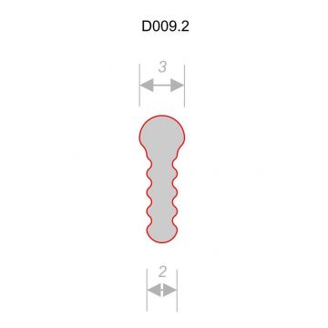 Разделительный профиль Decaro (Декаро) D009.2A Copper 3х7х3000 мм видимый шов: 3 мм Анодированный медный