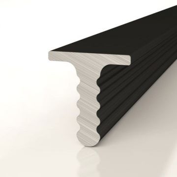 Разделительный профиль Decaro (Декаро) D009.3A Black 7х7х3000 мм видимый шов: 7 мм Анодированный черный