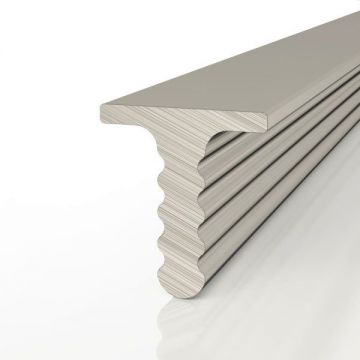 Разделительный профиль Decaro (Декаро) D009.3A Titanium 7х7х3000 мм видимый шов: 7 мм Анодированный титановый