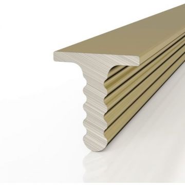 Разделительный профиль Decaro (Декаро) D009.3A Brass 7х7х3000 мм видимый шов: 7 мм Анодированный латунный