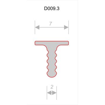Разделительный профиль Decaro (Декаро) D009.3A Brass 7х7х3000 мм видимый шов: 7 мм Анодированный латунный