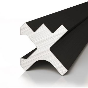 Разделительный профиль Decaro (Декаро) D00X.A Black 10х10х3000 мм видимый шов: 2,5 или 5 мм Анодированный черный
