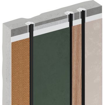 Разделительный профиль Decaro (Декаро) D00X.A Black 10х10х3000 мм видимый шов: 2,5 или 5 мм Анодированный черный