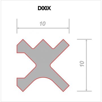 Разделительный профиль Decaro (Декаро) D00X.A Black 10х10х3000 мм видимый шов: 2,5 или 5 мм Анодированный черный