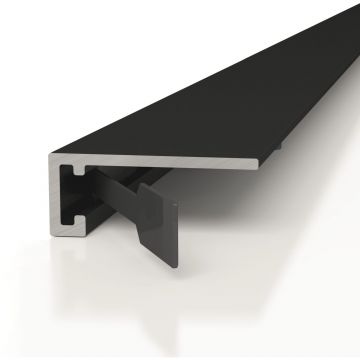 Микроплинтус Decaro (Декаро) M15A Black 15х6х2000 мм Анодированный черный