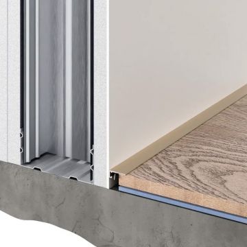 Микроплинтус Decaro (Декаро) M15A Black 15х6х2000 мм Анодированный черный