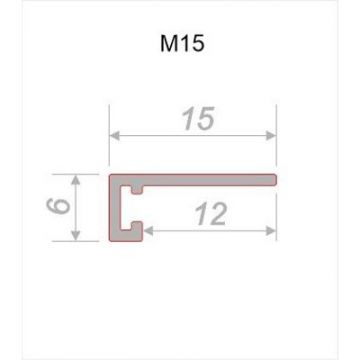 Микроплинтус Decaro (Декаро) M15A Bronze Brush 15х6х2000 мм Анодированный бронзовый браш