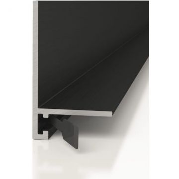 Микроплинтус Decaro (Декаро) ML15A Black 15х26х2000 мм Анодированный черный