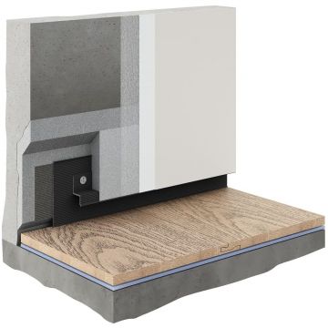 Универсальный теневой профиль Decaro (Декаро) D002.2 F1A Black 1х65х2000 мм Теневой зазор регулируемый от 0 до 35 мм Анодированный черный