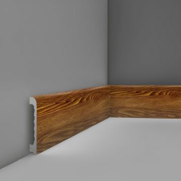 Плинтус напольный Real-Baget (Реал-Багет) гладкий 2400х80х15 мм, P2-132