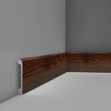 Плинтус напольный Real-Baget (Реал-Багет) гладкий 2400х80х15 мм, P2-133