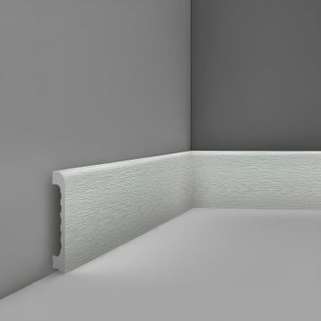 Плинтус напольный Real-Baget (Реал-Багет) с тиснением 2400х80х15 мм, P2-134-N