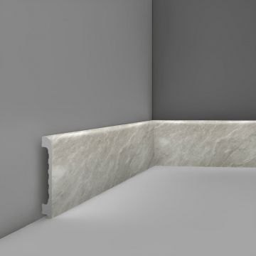 Плинтус напольный Real-Baget (Реал-Багет) гладкий 2400х80х15 мм, P2-136