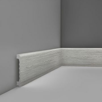 Плинтус напольный Real-Baget (Реал-Багет) с тиснением 2400х80х15 мм, P2-137-N