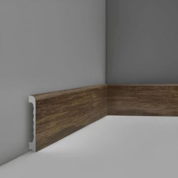 Плинтус напольный Real-Baget (Реал-Багет) с тиснением 2400х80х15 мм, P2-15-N