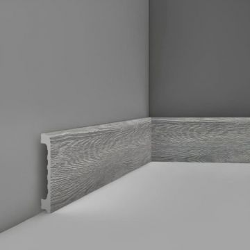 Плинтус напольный Real-Baget (Реал-Багет) с тиснением 2400х80х15 мм, P2-33-N