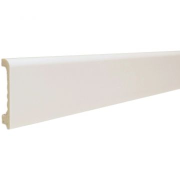 Плинтус напольный Real-Baget (Реал-Багет) гладкий глянцевый 2400х80х15 мм, P2-W