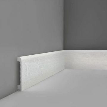 Плинтус напольный Real-Baget (Реал-Багет) с тиснением 2400х80х15 мм, P2-100-N