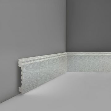 Плинтус напольный Real-Baget (Реал-Багет) гладкий 2400х80х16 мм, P3-130