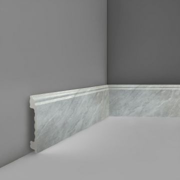 Плинтус напольный Real-Baget (Реал-Багет) гладкий 2400х80х16 мм, P3-136