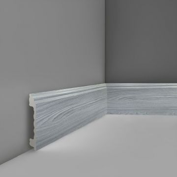 Плинтус напольный Real-Baget (Реал-Багет) гладкий 2400х80х16 мм, P3-137